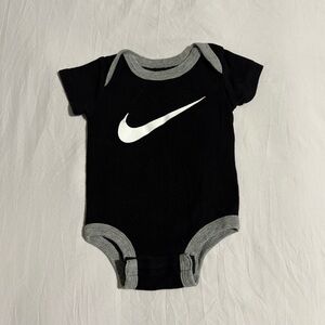 Nike Black and Gray Infant Bodysuit
